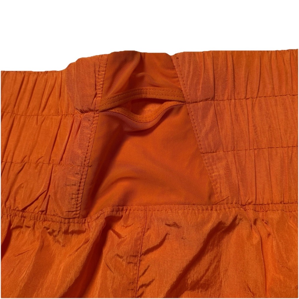 Free People Movement Women's Orange Flowy Athletic Shorts Size Large Fits Like M - Picture 4 of 8